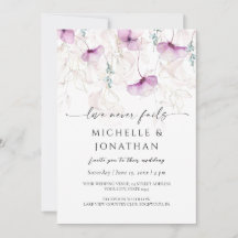 Lavender Floral Watercolor Bible Christian Wedding
