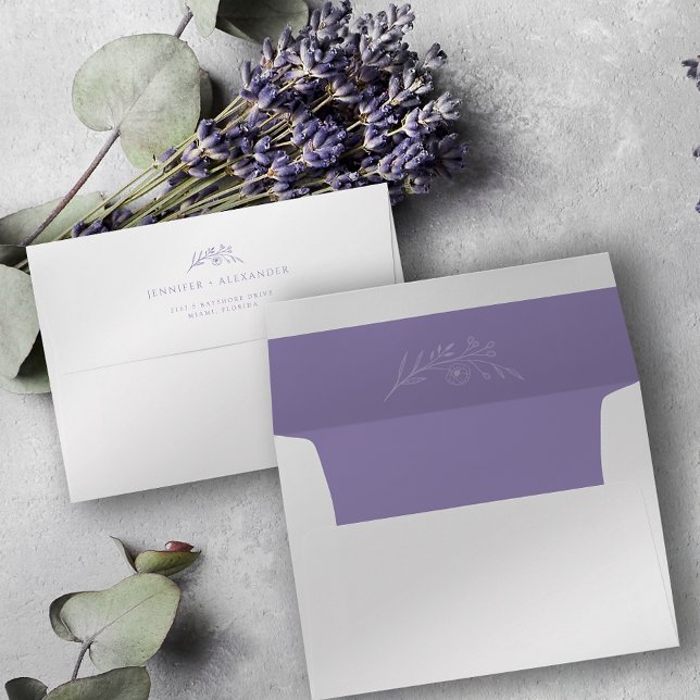 Lavender Floral Wedding Envelope (Creator Uploaded)