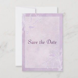 Lavender Floral Wedding Save the Date Cards