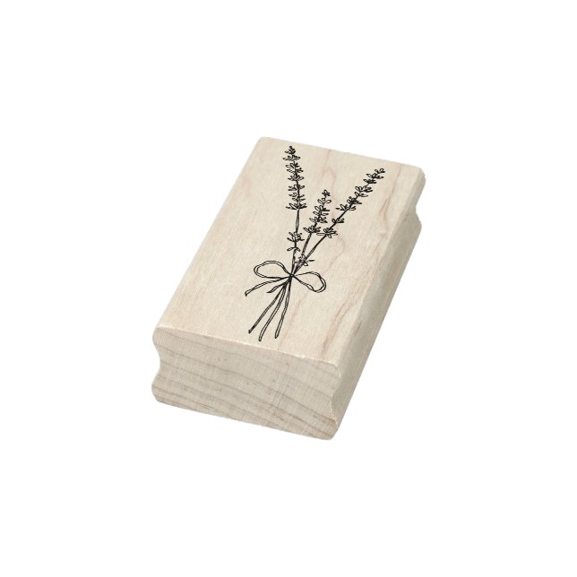 Lavender Floral Wood Art Stamp (Stamp)