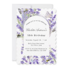 Lavender florals white violet birthday party