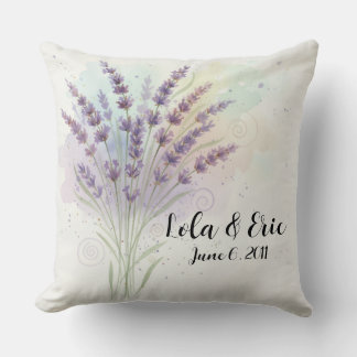 Lavender Flower Bouquet Anniversary Cushion