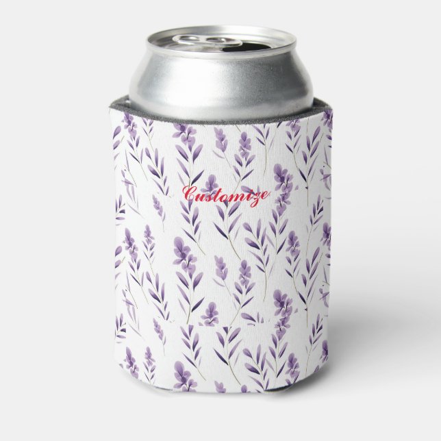 Lavender Flower Buds  Thunder_Cove  Can Cooler (Can Back)