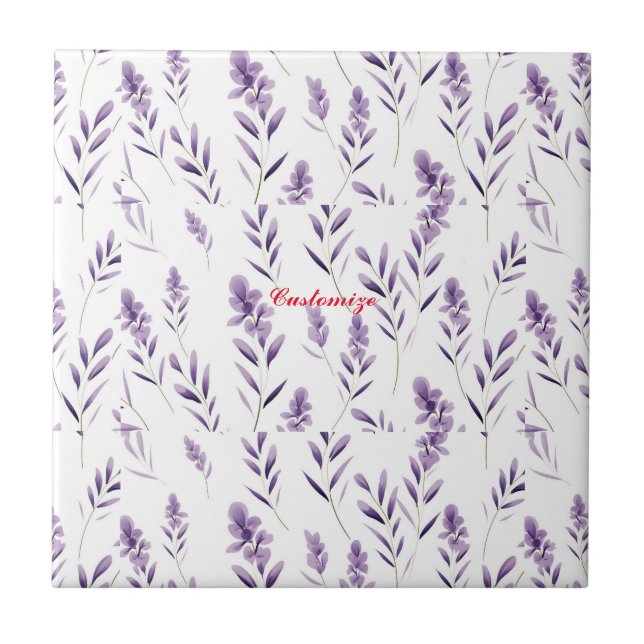 Lavender Flower Buds  Thunder_Cove  Ceramic Tile (Front)