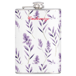 Lavender Flower Buds Thunder_Cove Hip Flask