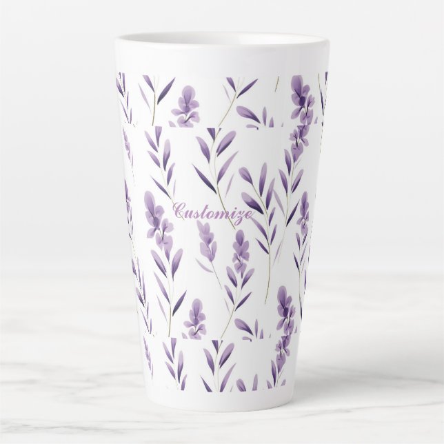 Lavender Flower Buds  Thunder_Cove  Latte Mug (Front)