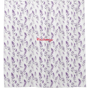 Lavender Flower Buds Thunder_Cove Shower Curtain