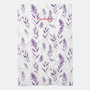 Lavender Flower Buds Thunder_Cove Tea Towel