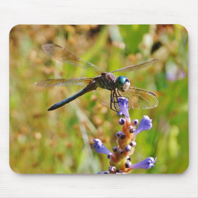 Lavender flower dragonfly mouse pad (Front)