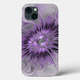 Lavender Flower Dream Modern Abstract Fractal Art iPhone 13 Case