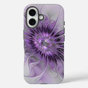 Lavender Flower Dream Modern Abstract Fractal Art iPhone 16 Case