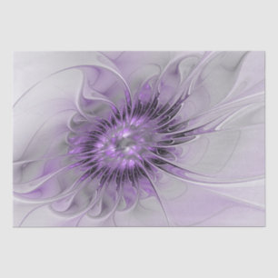 Lavender Flower Dream Modern Abstract Fractal Art Tissue Paper