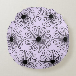 Lavender Flower Glam #1 #flowery #decor #art Round Cushion