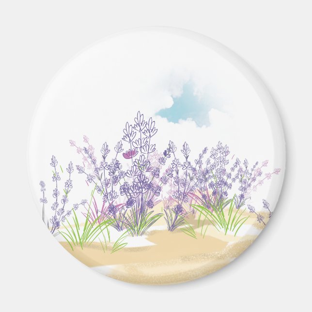 Lavender flower magnet (Front)