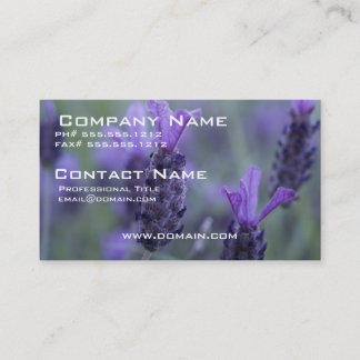 Lavender Flower Photo Business Card