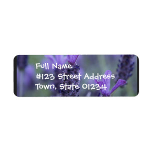 Lavender Flower Photo Return Address Label