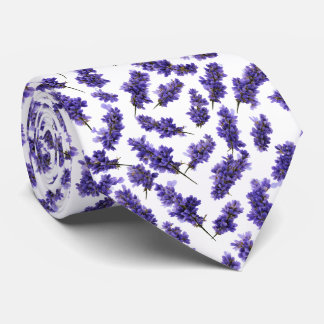 Lavender Flower Seamless Pattern Tie