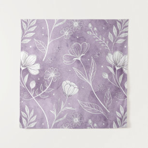 Lavender Flower Square Tapestry – 57" x 57"