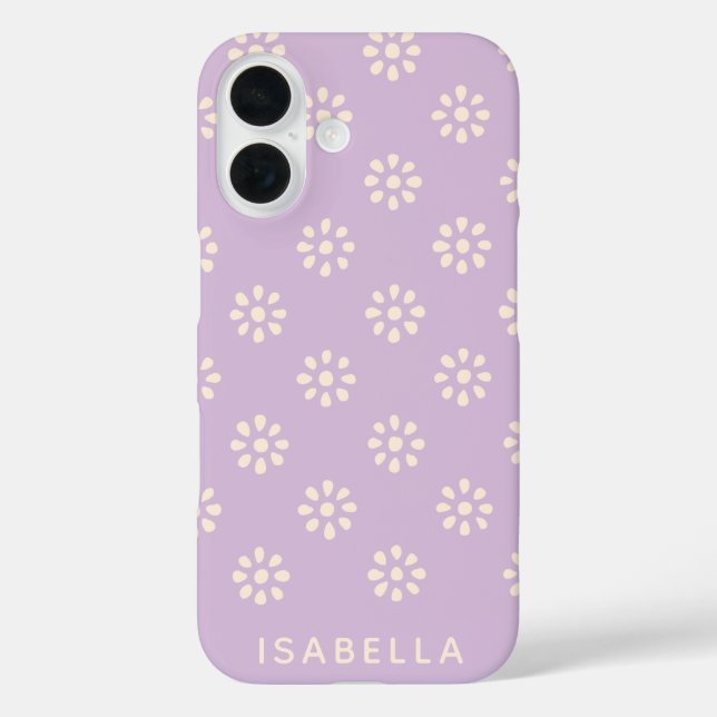 Lavender Flowers Boho Pattern Personalised Case-Mate iPhone Case (Back)