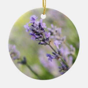 Lavender Flowers. Ceramic Tree Decoration