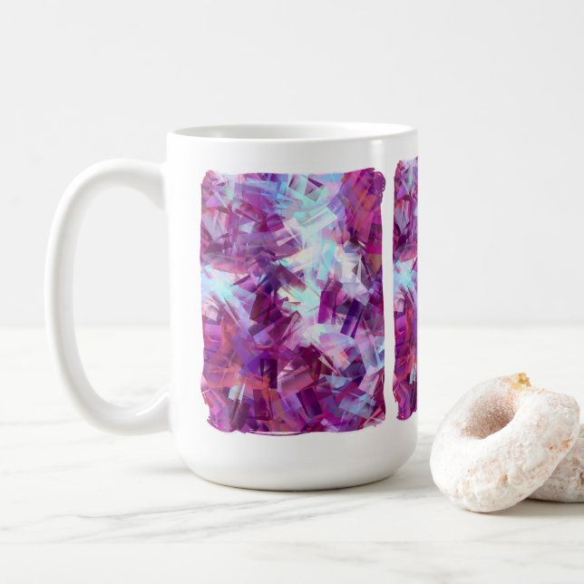 LAVENDER FLOWERS COFFEE MUG (With Donut)