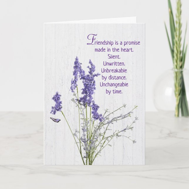 Lavender Flowers for Friendship Card (Front)