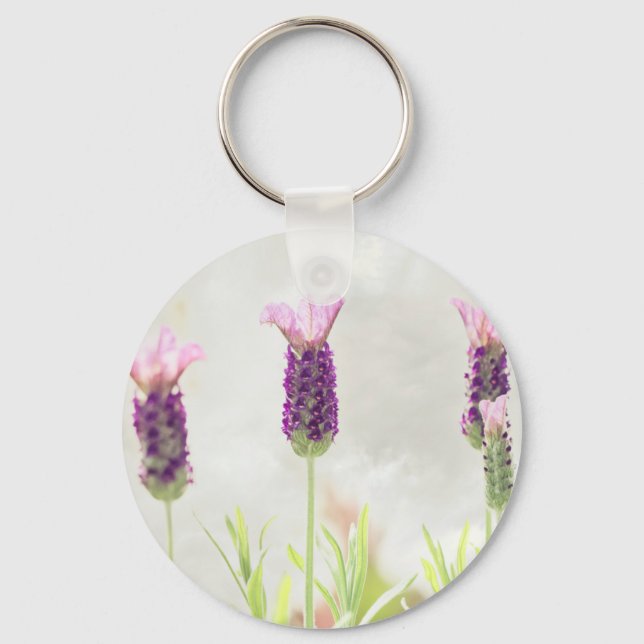 Lavender Flowers Key Ring (Front)