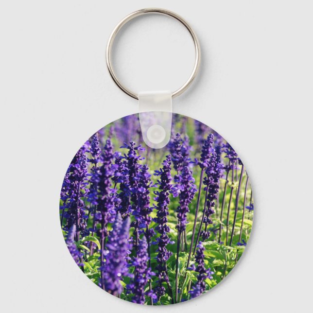 Lavender Flowers Key Ring (Front)