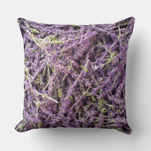 Lavender flowers pattern cushion