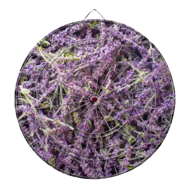 Lavender flowers pattern dartboard (Front)