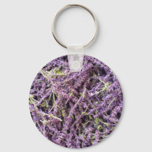 Lavender flowers pattern key ring