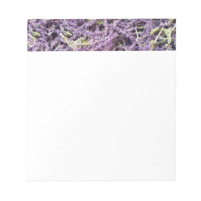 Lavender flowers pattern notepad (Front)