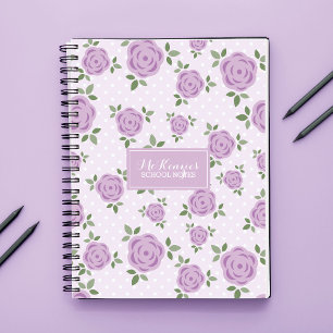 Lavender Flowers Personalised Notebook