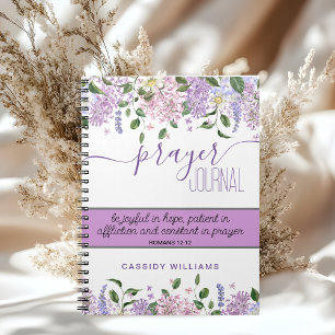 Lavender flowers prayer journal notebook
