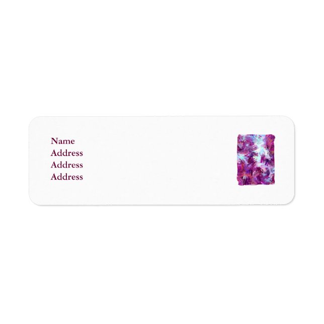LAVENDER FLOWERS RETURN ADDRESS LABEL (Front)