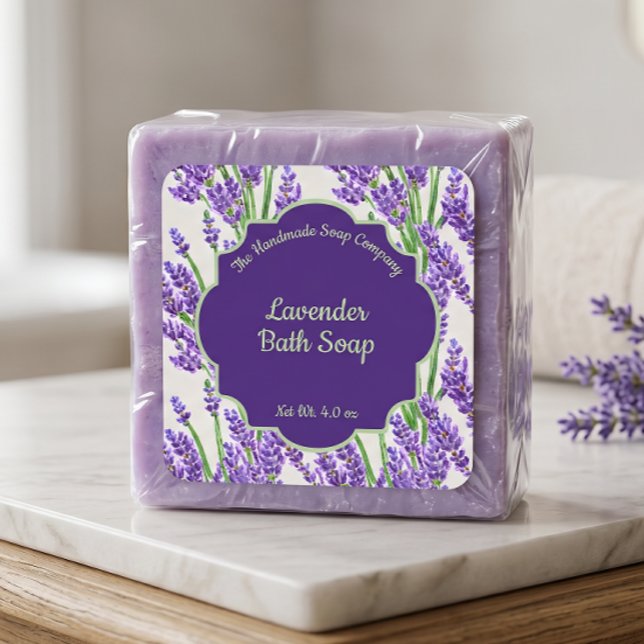 Lavender Flowers Soap and Cosmetics Label - 3 (Creator Uploaded)