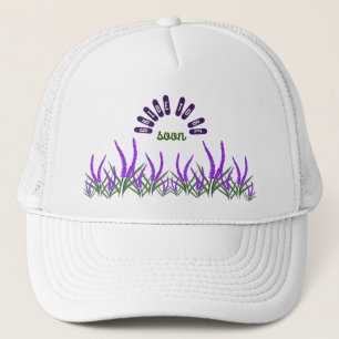 Lavender flowers trucker hat