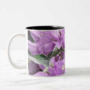 Lavender Flowers Two-Tone Coffee Mug