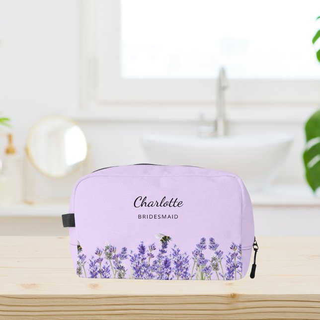Lavender flowers violet bridesmaid dopp kit (Creator Uploaded)