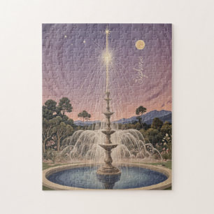 Lavender Fountain's Lullaby Personalised  Jigsaw Puzzle