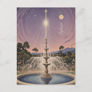 Lavender Fountain's Lullaby Personalized  Postcard
