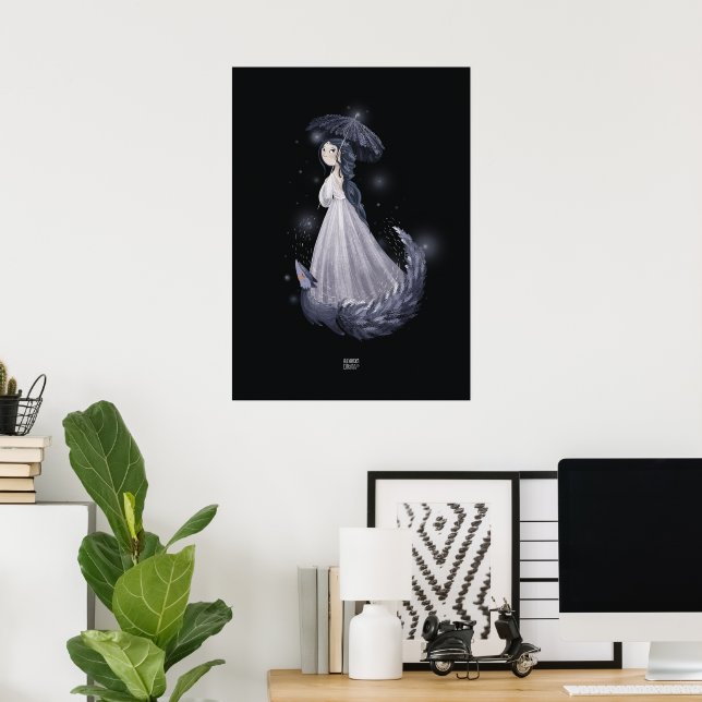LAVENDER FOX by Alexandra Dikaia Poster (Home Office)