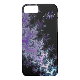 Lavender Fractal Sash Personalised iPhone 7 Case