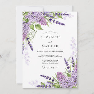 Lavender Fragrant Spring Wedding Invitation