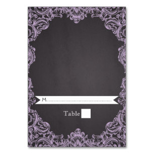 Lavender frame & chalkboard wedding escort card