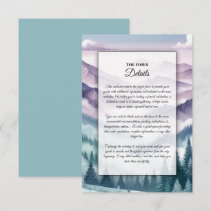 Lavender Frost in the Alpine Mist Wedding Enclosure Card