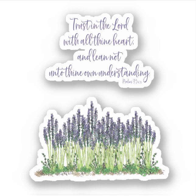 Lavender Garden Design. Encouraging verse. (Front)