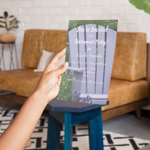 Lavender Garden Photo Retirement Party Invitation