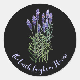 Lavender, gardening  classic round sticker