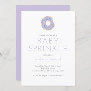 Lavender Gender Neutral Baby Sprinkle Invitation